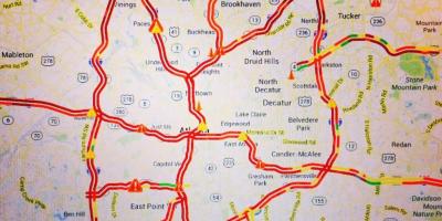 Peta Atlanta lalu lintas