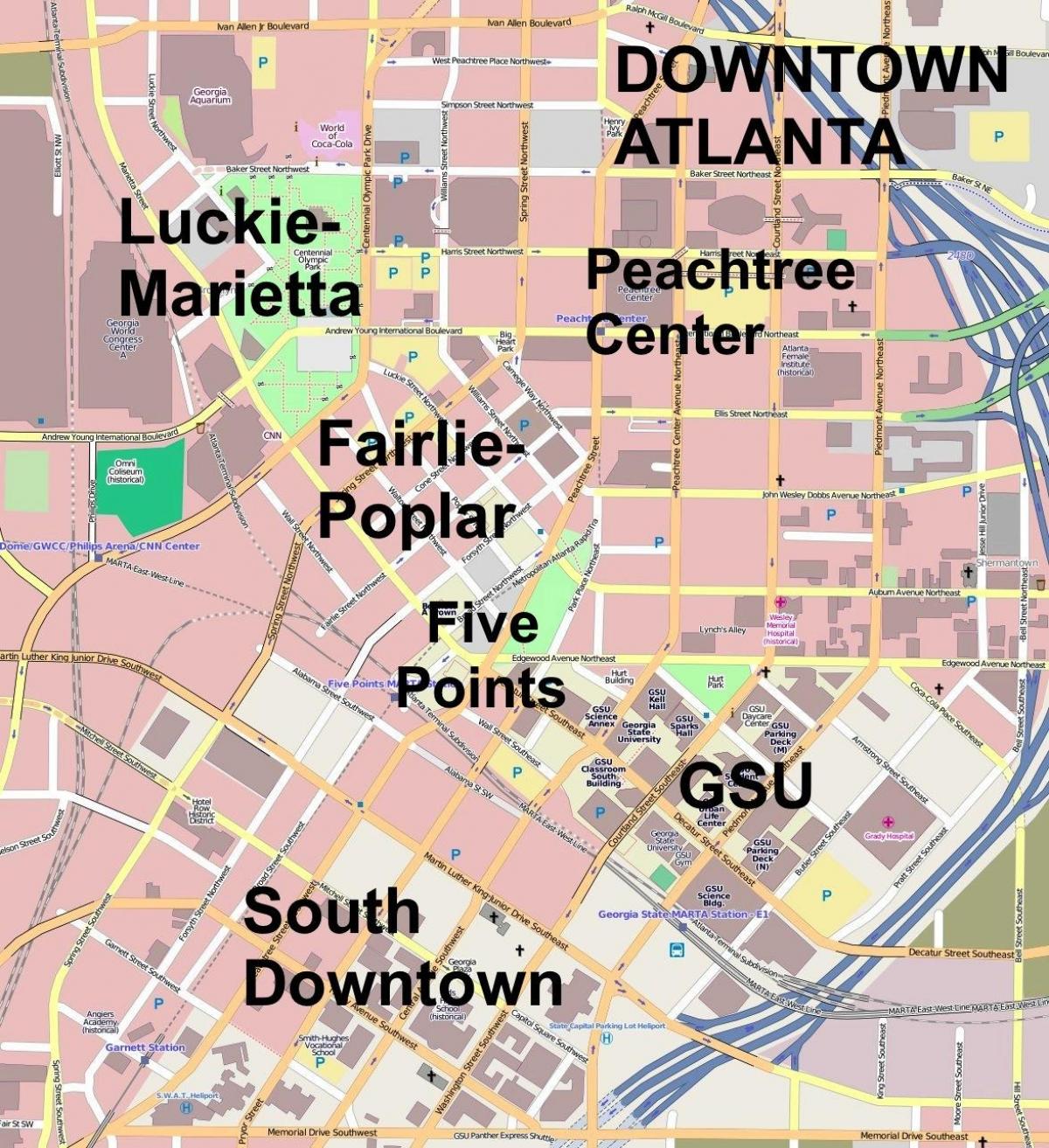 peta kota Atlanta