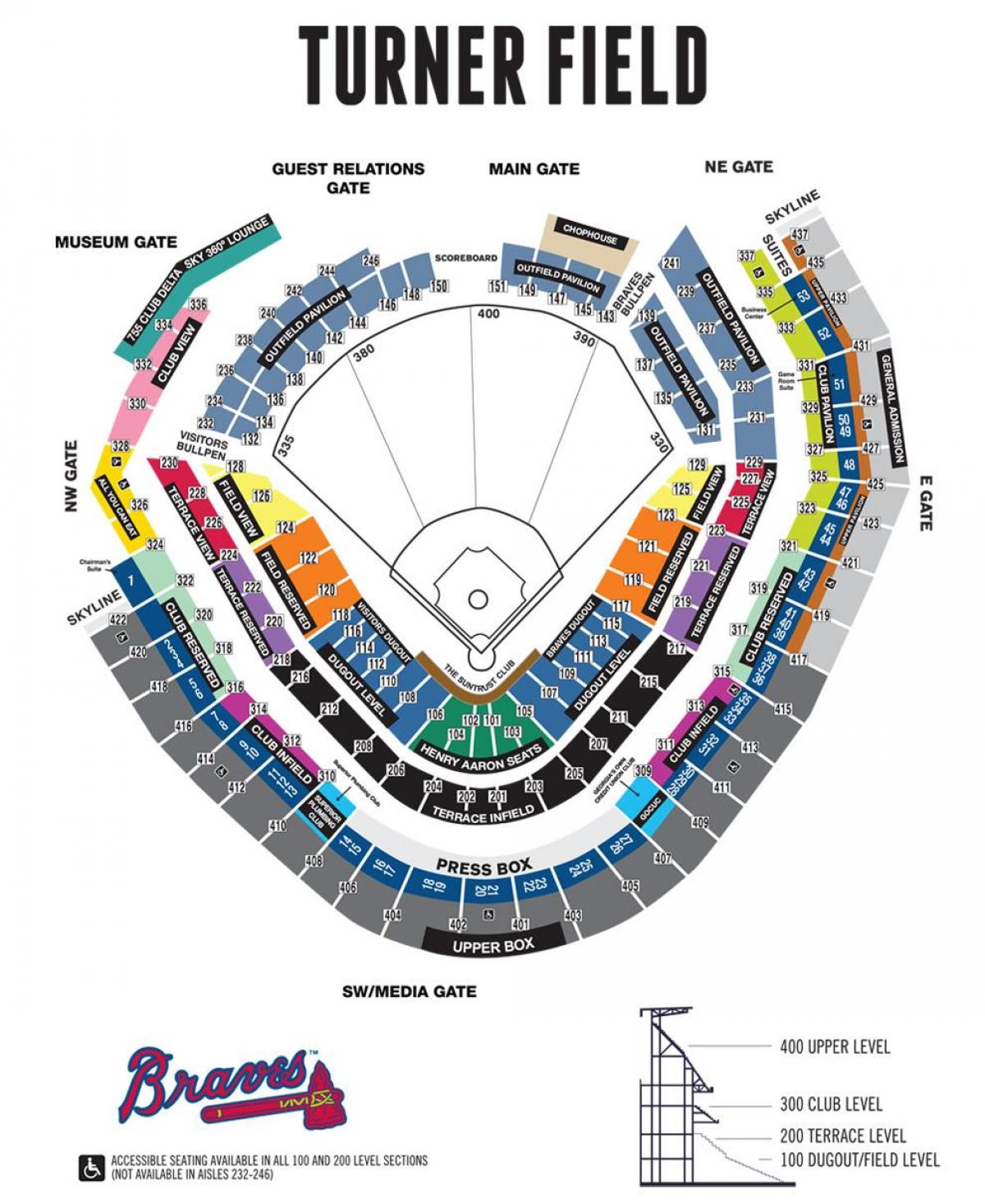 Braves stadium peta tempat duduk
