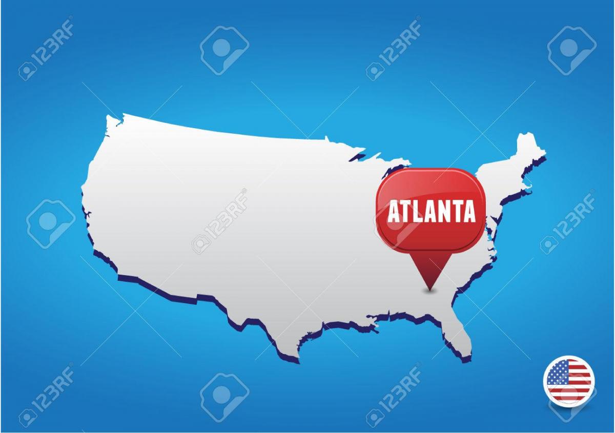 Atlanta dalam peta USA