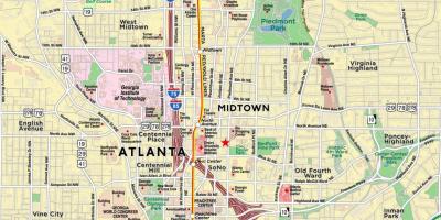 Peta kejadian di tengah kota Atlanta